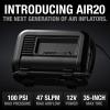 imageNOCO AIR20 UltraFast 20A Tire Inflator  12V Portable Air Compressor Pump 100 PSI Max  47 SLPM Airflow Inflates 040 PSI in 25 Minutes  Digital Gauge  AutoShutoff100 PSI