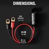 imageNOCO GC018 15A 14AWG 12V Adapter HeavyDuty Cigarette Lighter Plug and Female Socket with Eyelet Terminals12V Eyelet Terminal