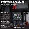 imageNOCO GENIUS2X2 4A 2Bank Smart Battery Charger 2ABank  6V12V Automatic Maintainer Trickle Charger ampamp Desulfator with Overcharge Protection ampamp Temperature Compensation  For LeadAcid ampamp Lithium4A 2A per Bank