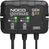 imageNOCO Genius GEN5X2 2Bank 10A Onboard Battery Charger  5A Per Bank 12V Waterproof Marine Charger with Overcharge Protection ampamp Temperature Compensation  for LeadAcid ampamp Lithium Batteries10A 5A per Bank