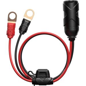 imageNOCO GC018 15A 14AWG 12V Adapter HeavyDuty Cigarette Lighter Plug and Female Socket with Eyelet Terminals12V Eyelet Terminal