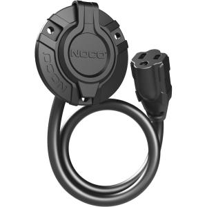 imageNOCO GCP1 15A AC Port Plug 125V Power Inlet Socket and Waterproof Electrical Outlet Receptacle Box with 16Inch Integrated Outdoor Extension Cord