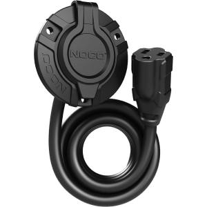 imageNOCO GCP1E 15A AC Port Plug 125V Power Inlet Socket Charger Plug and Waterproof Electrical Outlet Receptacle with 6Foot Integrated Outdoor Extension Cord
