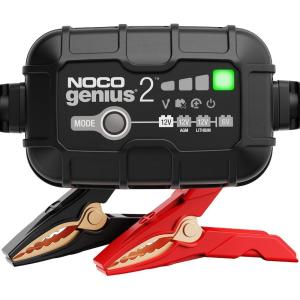imageNOCO GENIUS2 2A 6V12V Smart Battery Charger  Automatic Maintainer Trickle Charger ampamp Desulfator with Overcharge Protection ampamp Temperature Compensation  For LeadAcid ampamp Lithium Batteries2A
