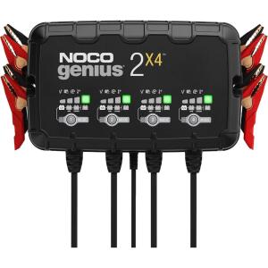 imageNOCO GENIUS2X4 8A 4Bank Smart Battery Charger 2ABank  6V12V Automatic Maintainer Trickle Charger ampamp Desulfator with Overcharge Protection ampamp Temperature Compensation  For LeadAcid ampamp Lithium8A 2A per Bank