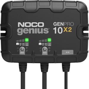 imageNOCO Genius GENPRO10X2 2Bank 20A Onboard Battery Charger  10A Per Bank 12V Waterproof Marine Charger with Overcharge Protection ampamp Temperature Compensation  for LeadAcid ampamp Lithium Batteries20A 10A per Bank